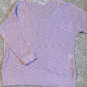 Main Strip Lavender V-Neck Sweater